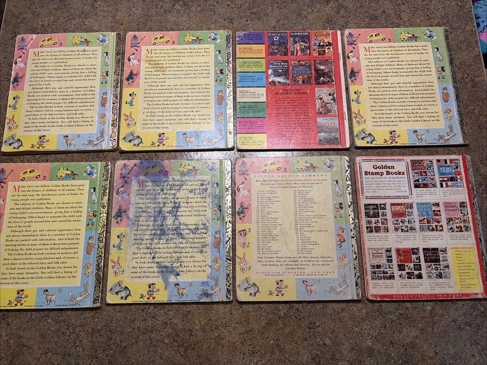 VTG LITTLE GOLDEN BOOKS LOT OF 8 Hardcover BOOKS
