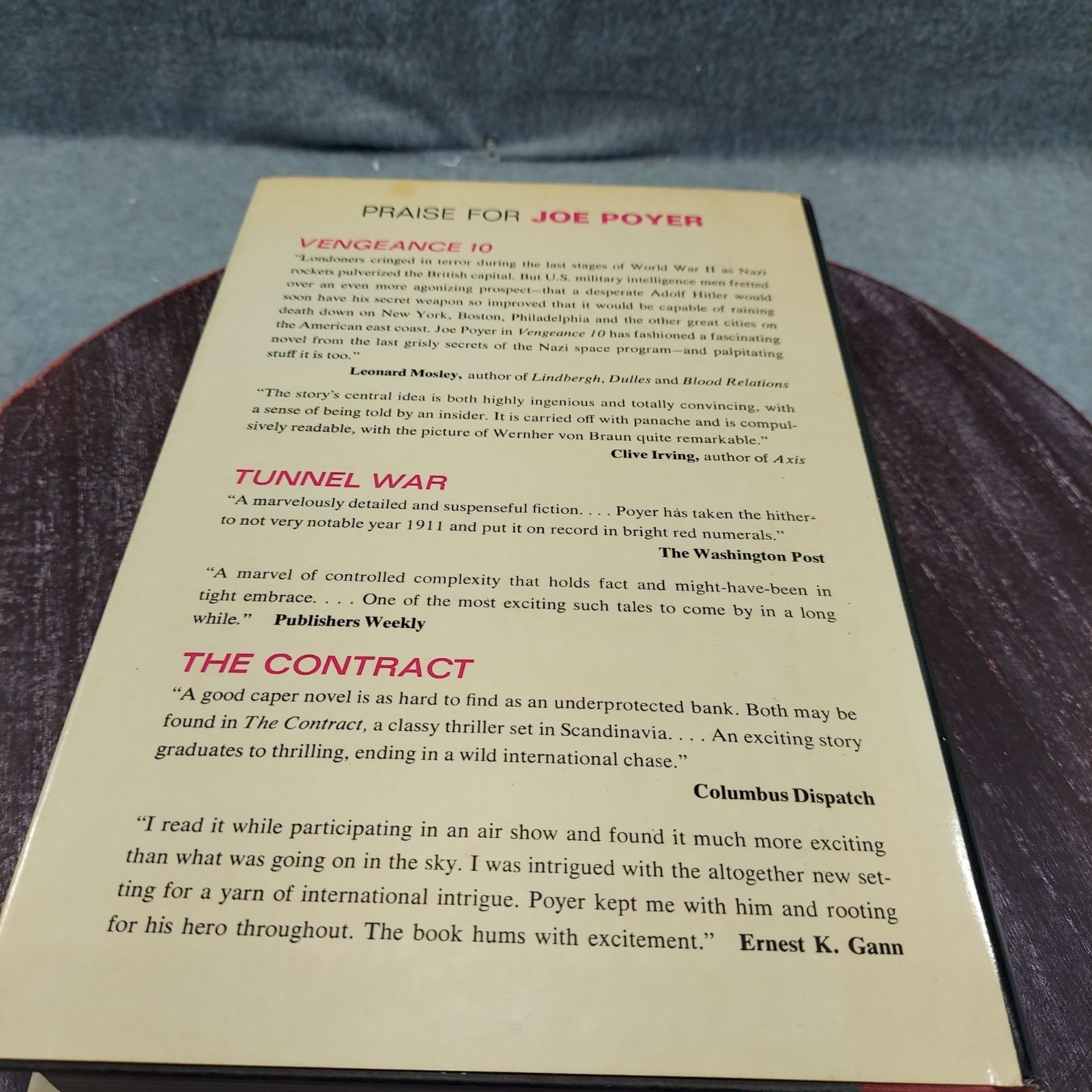 Vengeance 10 Hardcover Novel By Joe Poyer First Edition 1977 With Dust Jacket
