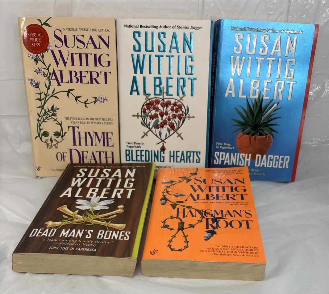 Susan Wittig Albert, lot of 5, National Bestselling Author, a unique series