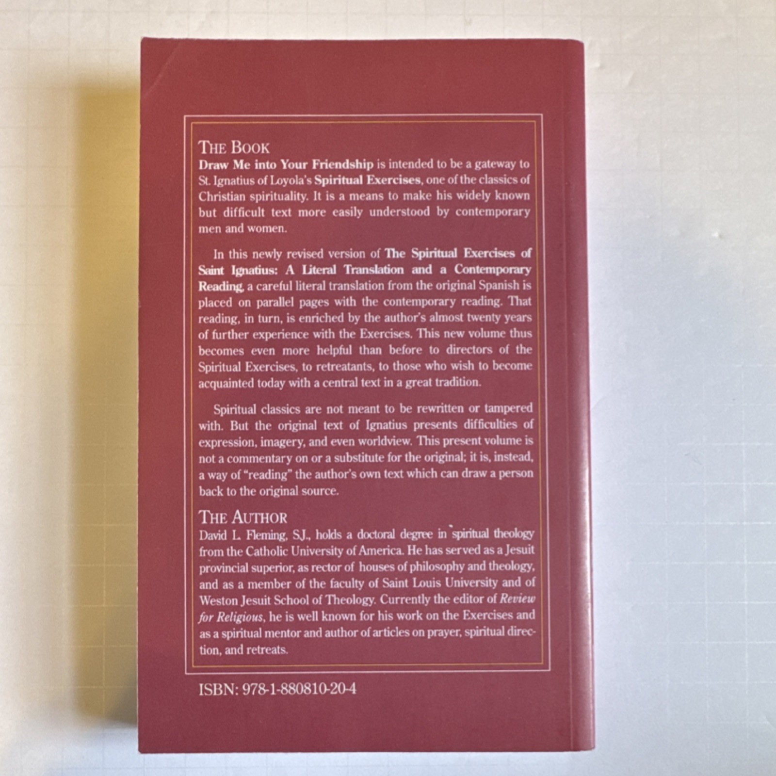 Draw Me into Your Friendship by David L. Fleming, S.J. PaperBack-A