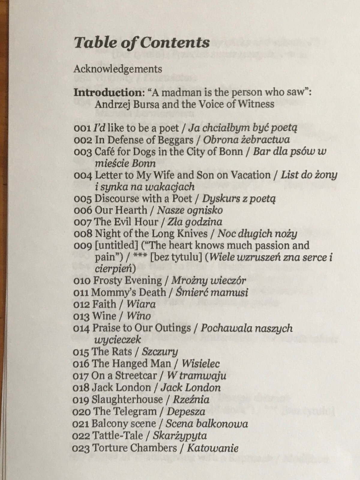 Rebel Beat poet – Andrzej Bursa: Selected Poems / Wybór wierszy – English/Polish