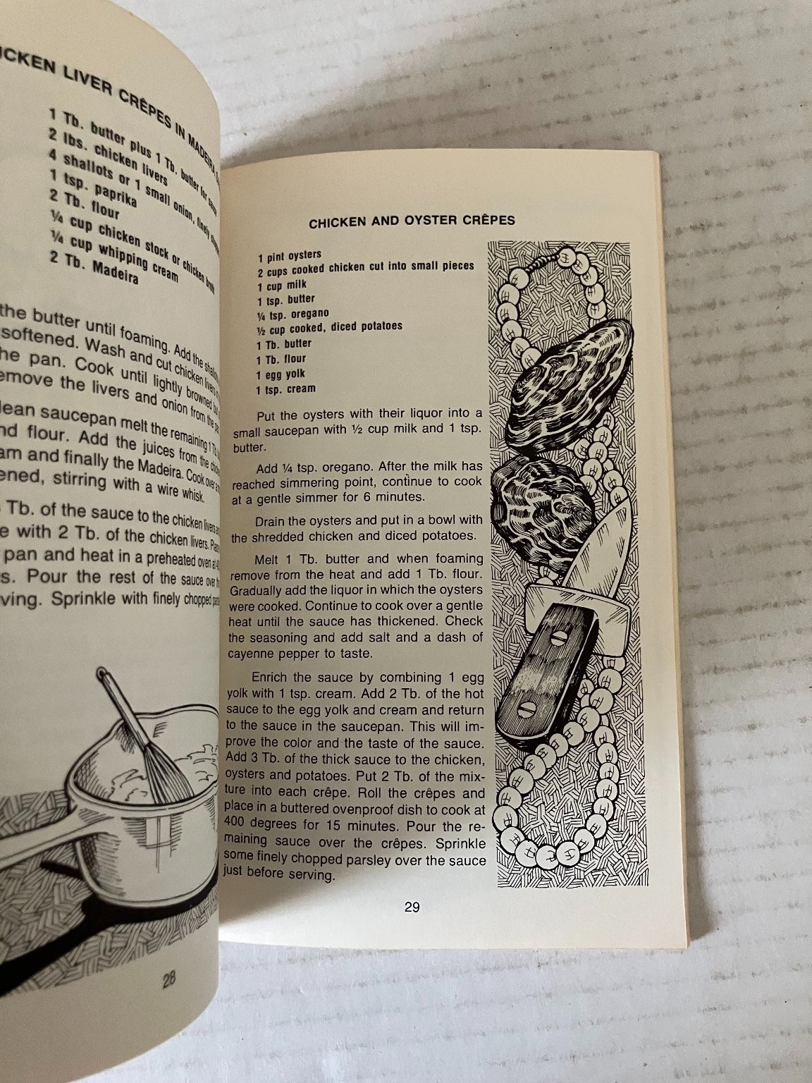 Crêpes & Flaming Desserts Irena Chalmers 1976 Cookbook French Cuisine Potpourri