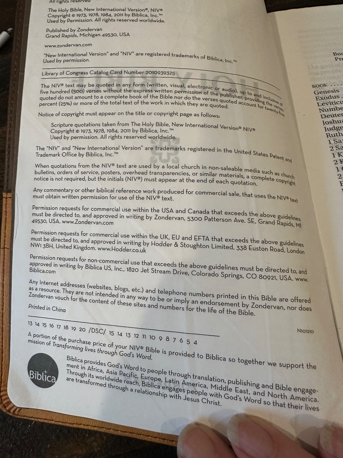 NIV Bible Large Print Italian DuoTone Zondervan in Box