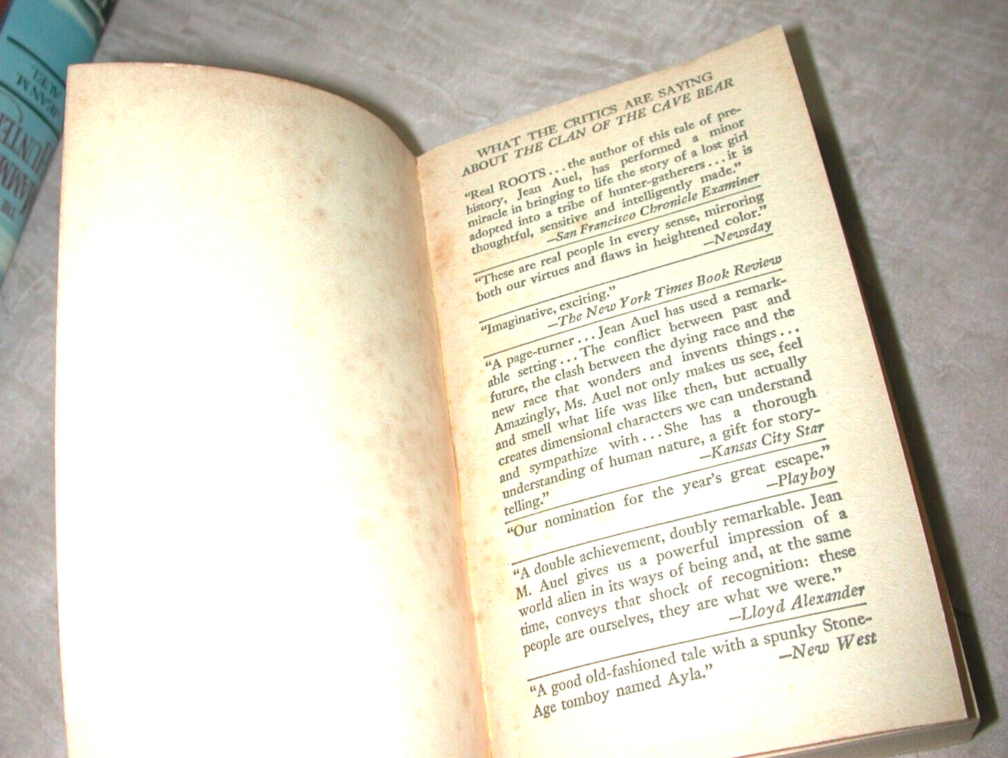 Clan of the Cave Bear by Jean M. Auel Paperback 1981 9th SIGNED Earth’s Children
