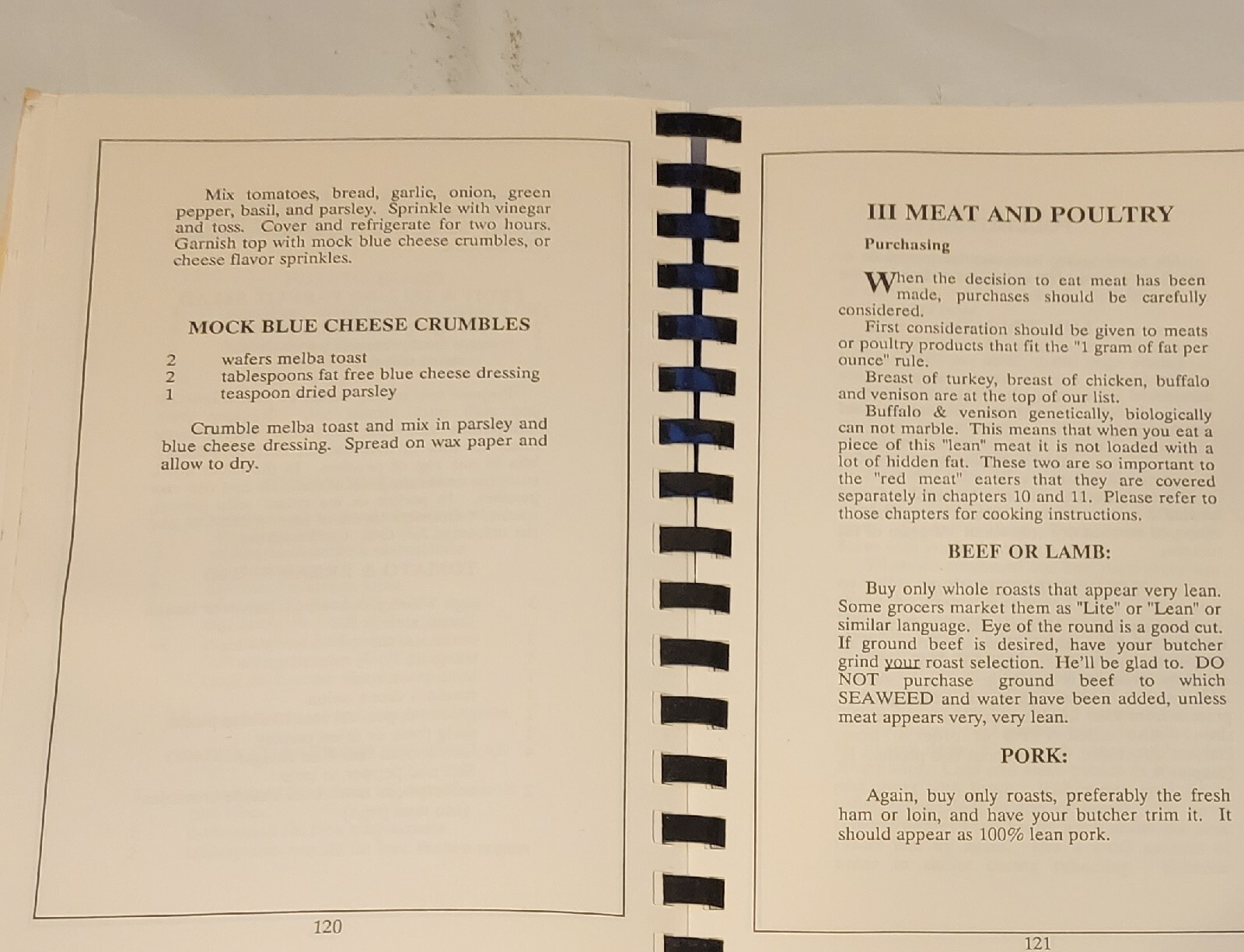Just No Fat Cookbook Norman Rose 360 pages 1992 over 400 recipes regulare food