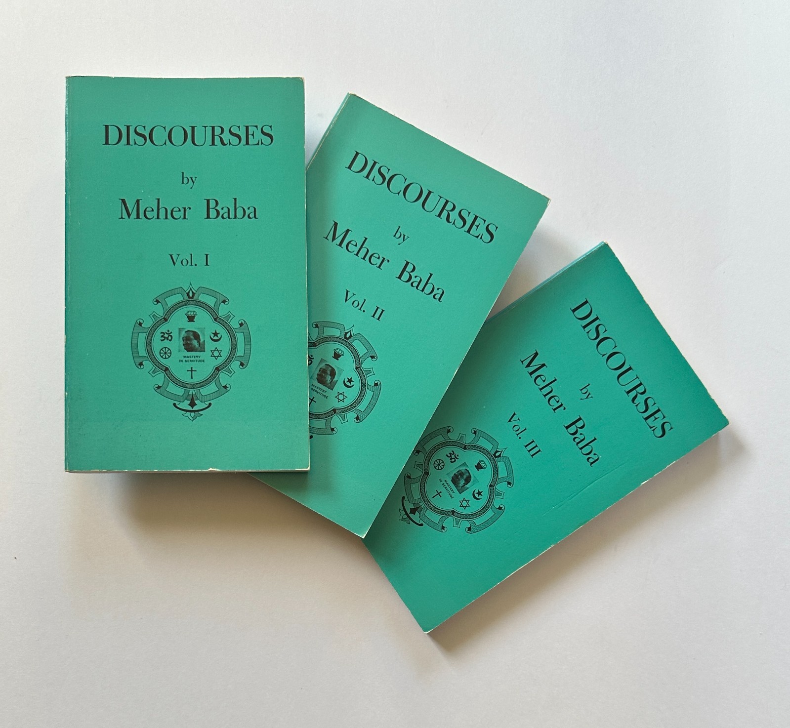 MEHER BABA Discourses Vol. I-II-III | 1973 Sufism Reoriented 3 MM Paperback Lot