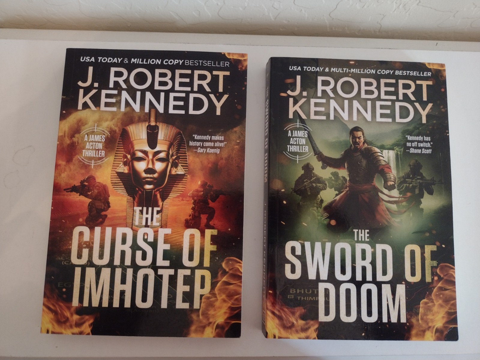 J. Robert Kennedy James Acton Thriller Series Lot of 4 Paperback Books