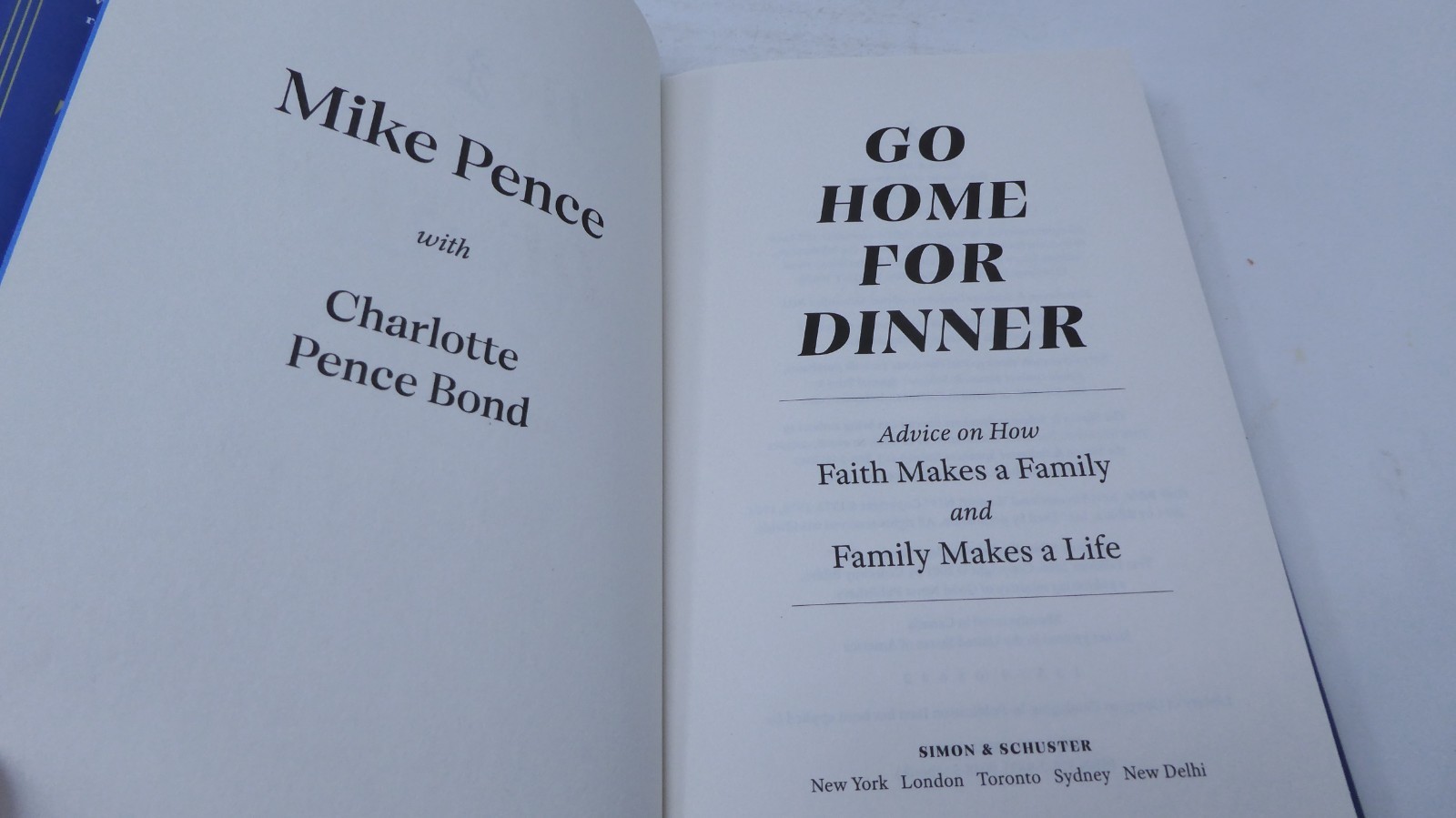 *2x SIGNED* Mike Pence & Charlotte Go Home for Dinner Advice Faith Family (HC)