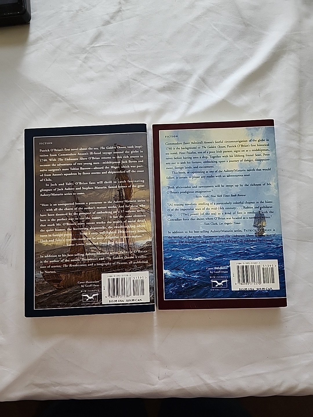 LOT 2 TRADE PB STANDALONE NOVELS – PATRICK O’BRIAN: GOLDEN OCEAN; UNKNOWN SHORE