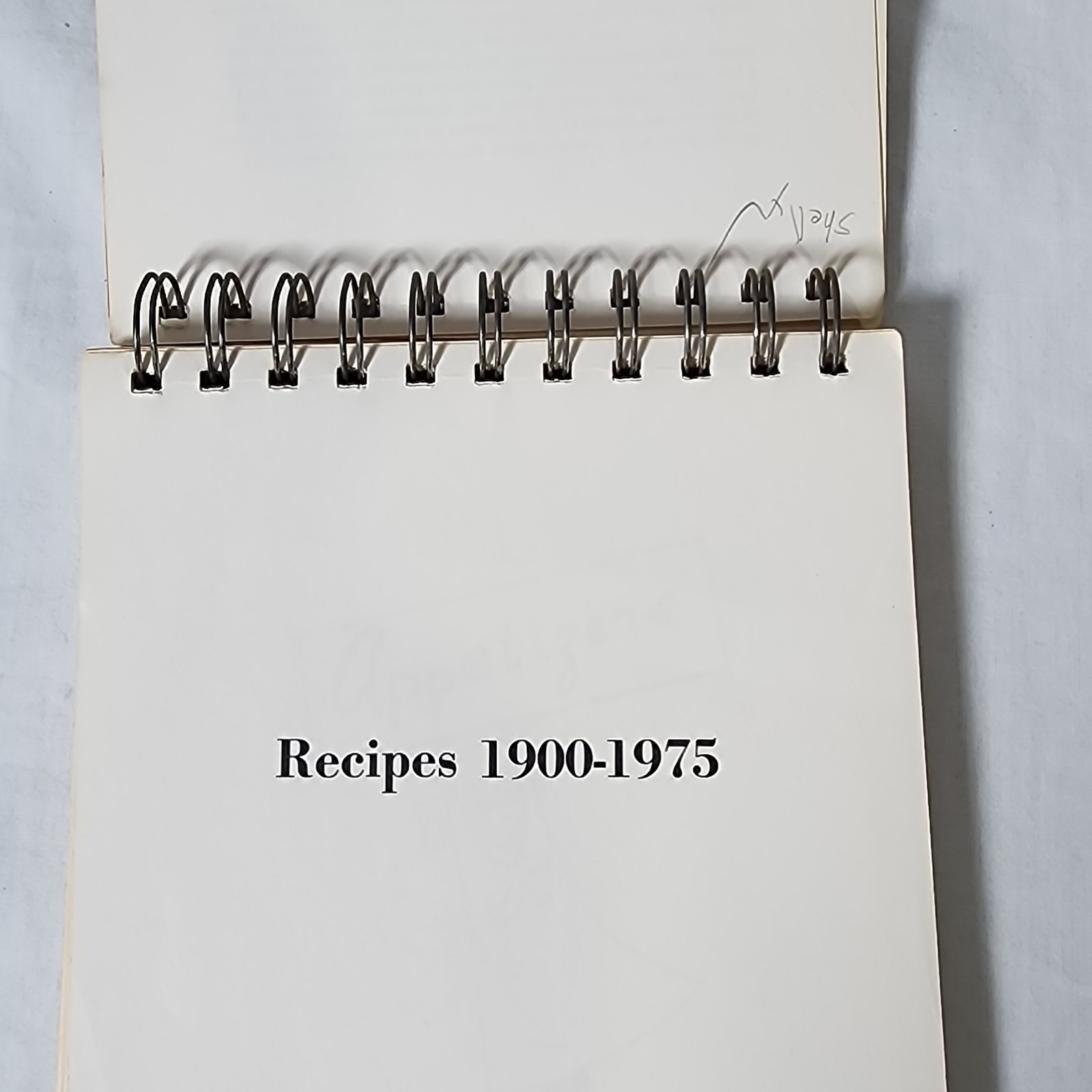 Vintage Bicentennial Cookbook Marlin School 1776-1976 Wire Spiral Bound 82 Pages