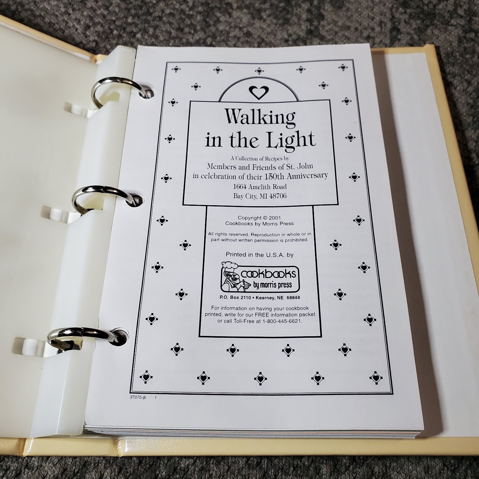Walking in the Light St. John Lutheran Church Amelith Cookbook 2001 Morris Press