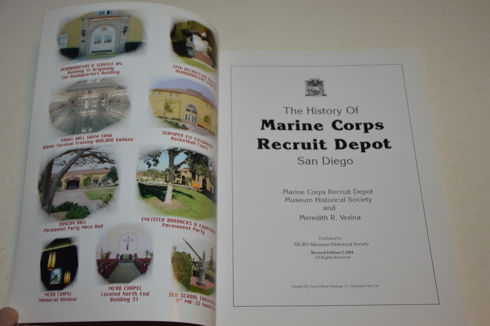 History Of Marine Corps Recruit Depot San Diego SIGNED GENERAL CHARLES C. KRULAK