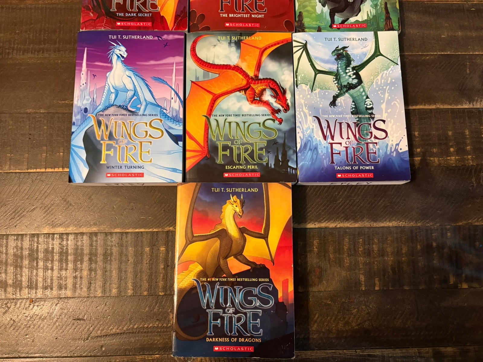 Wings of Fire 1-10 Paperback Book Set Lot By Tui T. Sutherland Dragons Mystical