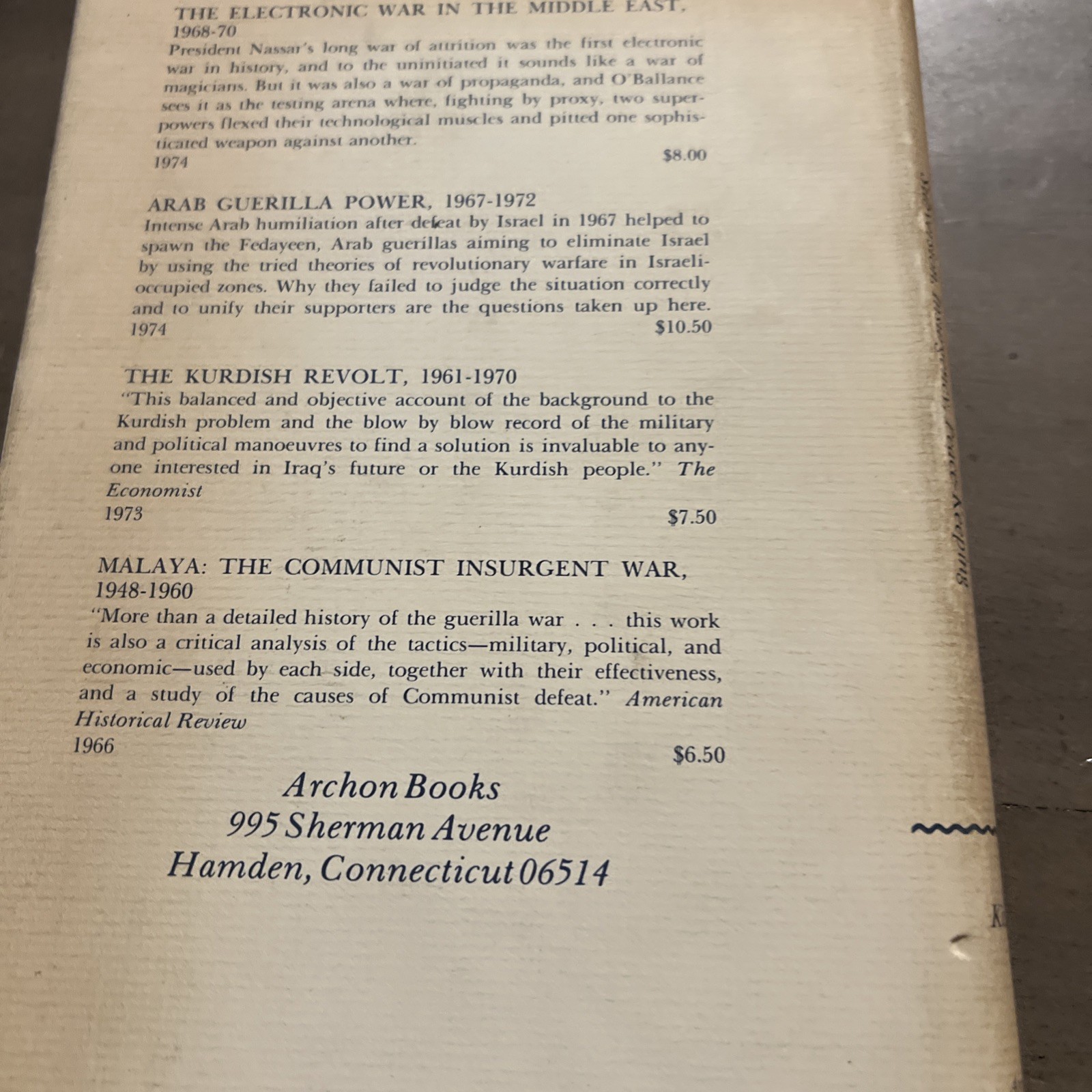 LOW INTENSITY OPERATIONS; SUBVERSION, INSURGENCY, By Frank Kitson Review Copy