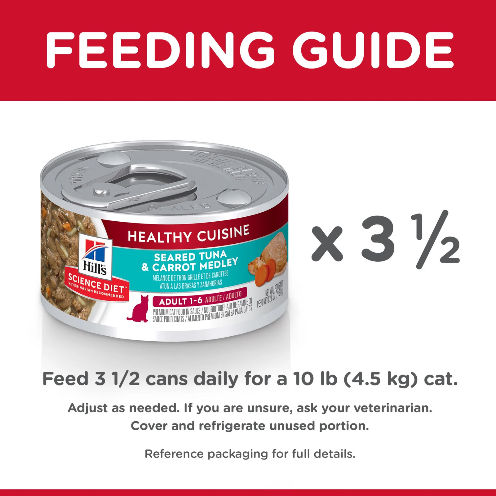 Healthy Cuisine Seared Tuna & Carrot Medley Wet Cat Food, 2.8Oz Can 24Pk
