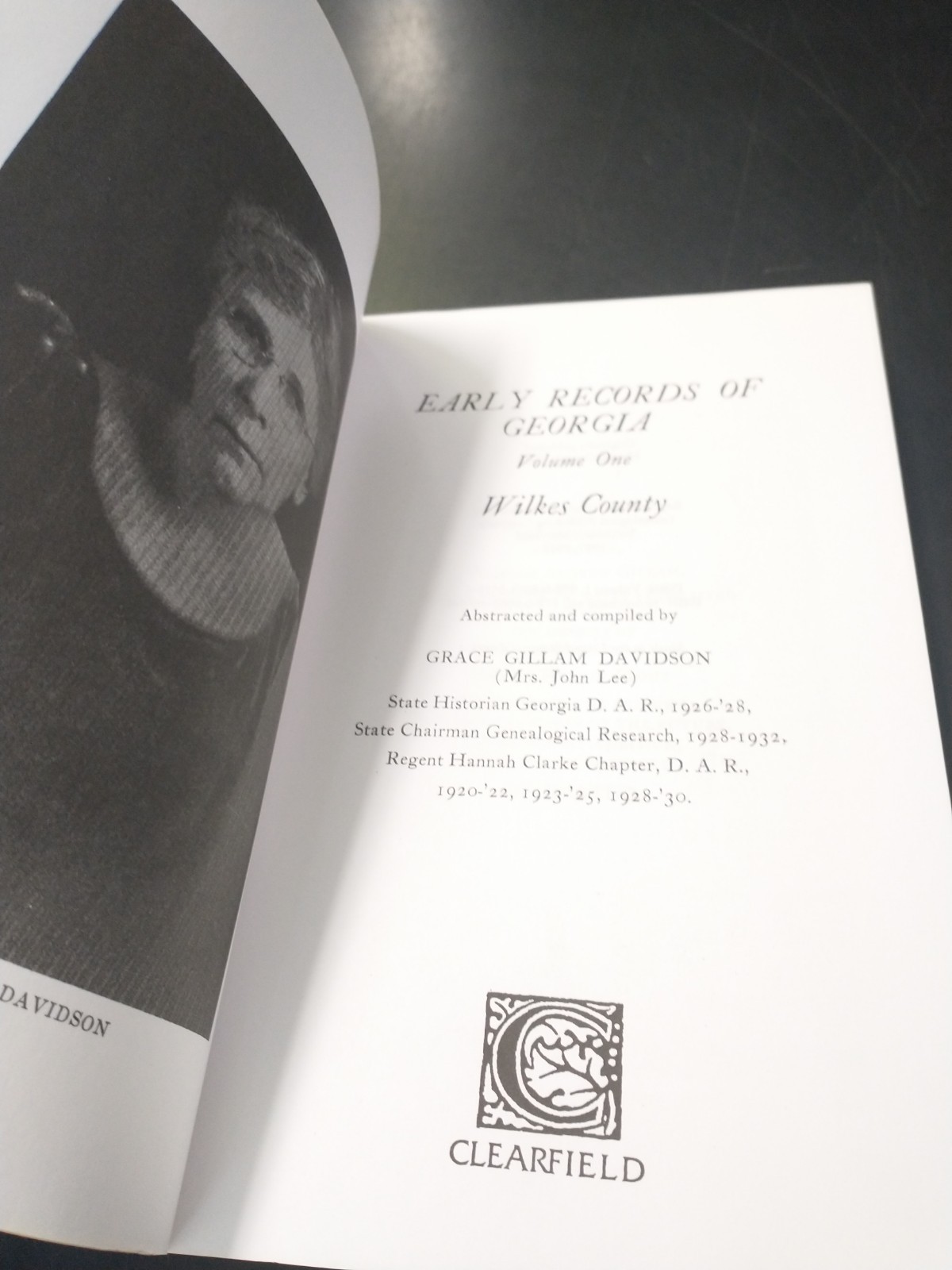 Early Records of Georgia Volume I 1 Wilkes County Grace Gillam Davidson 2011 pb