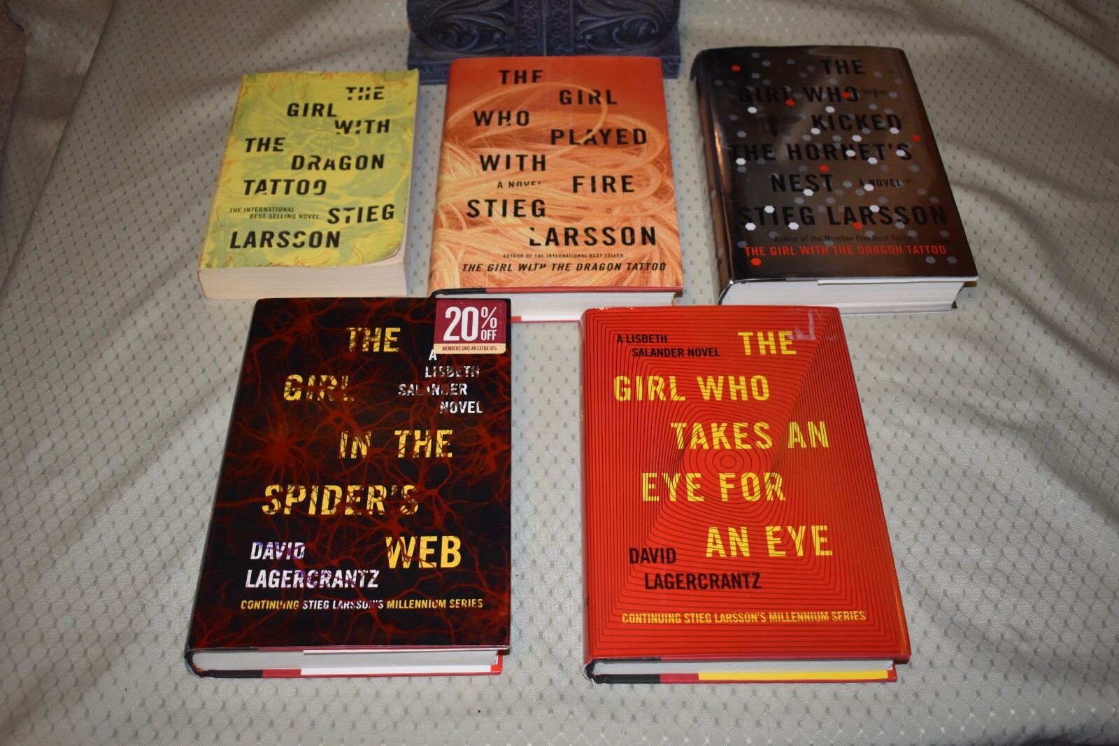 Millenium series by Stieg Larsson/Others (4 hardcovers,1st Edition/Varied Print)
