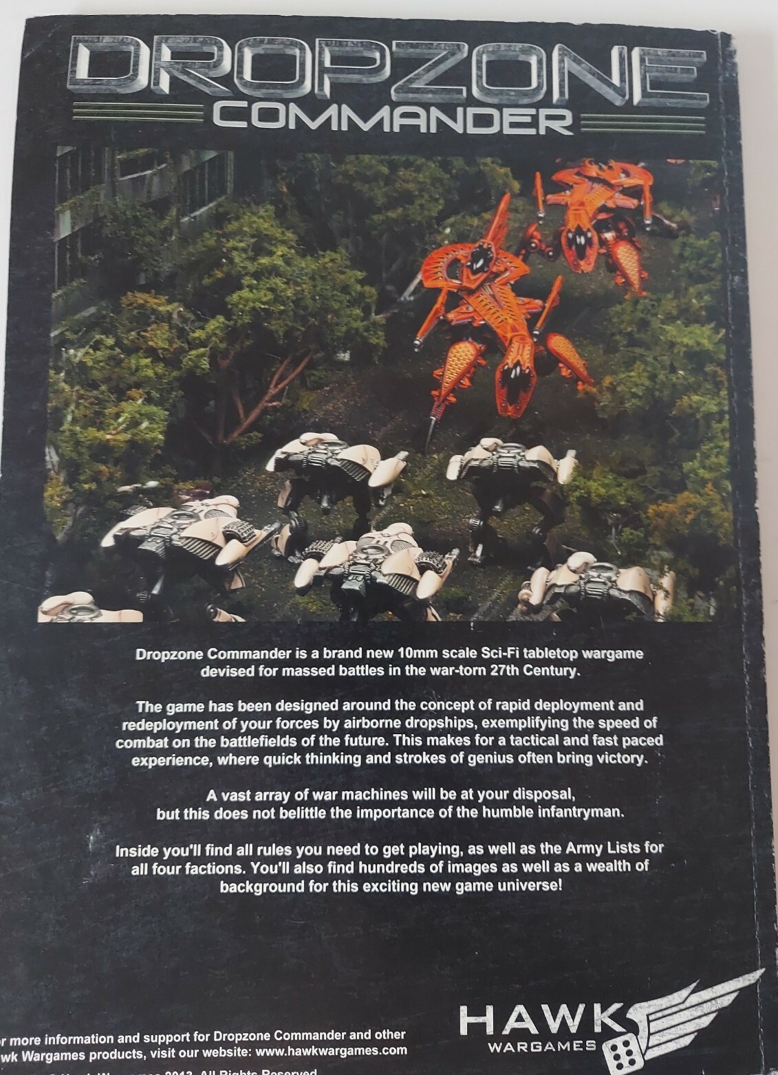Dropzone Commander Book by Hawk Wargames a 10mm Scifi Tabletop Wargame