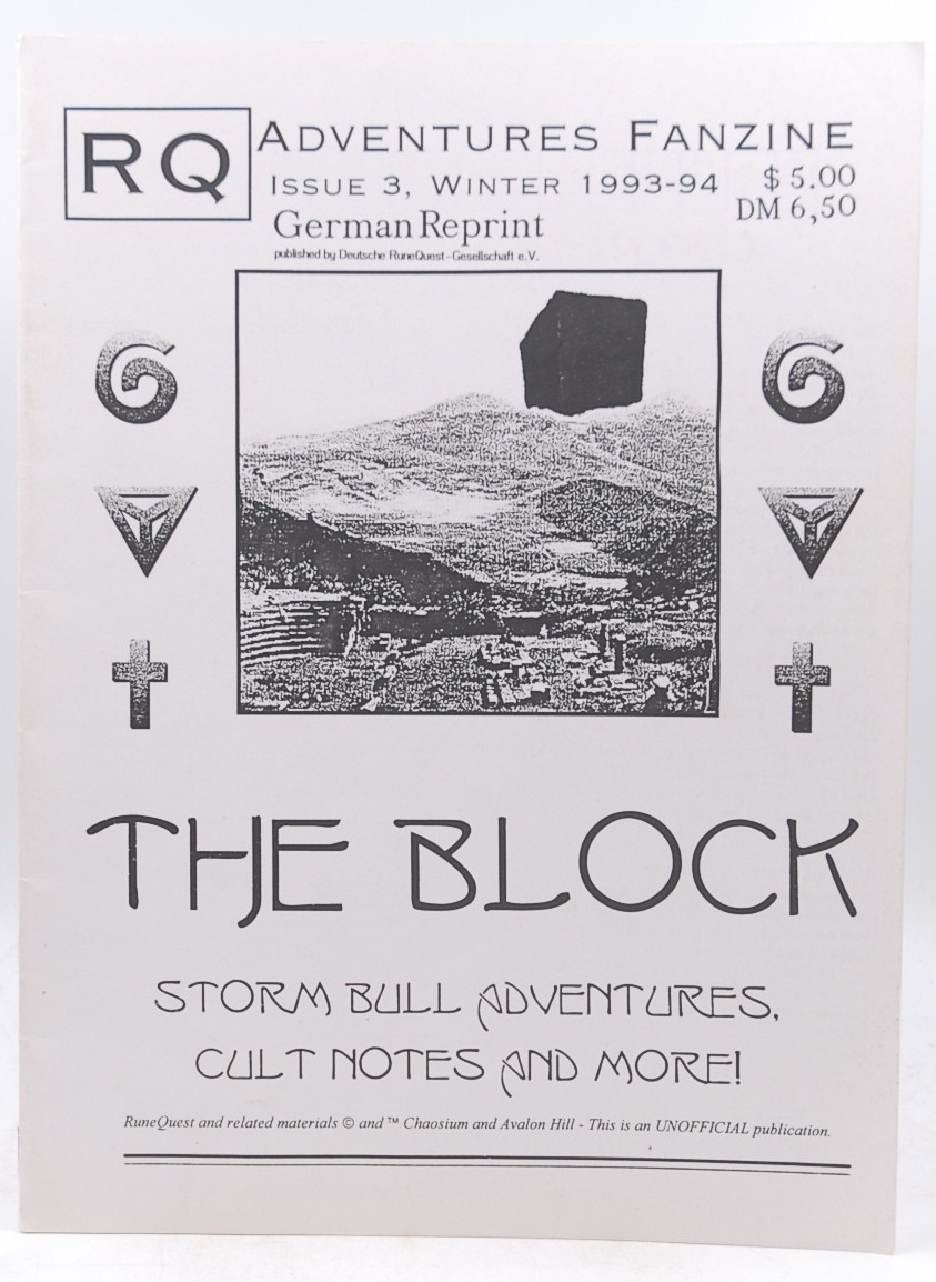 RQ Runequest Adventures Fanzine The Block Issue 3 Winter 1993-94 Castelucci, et