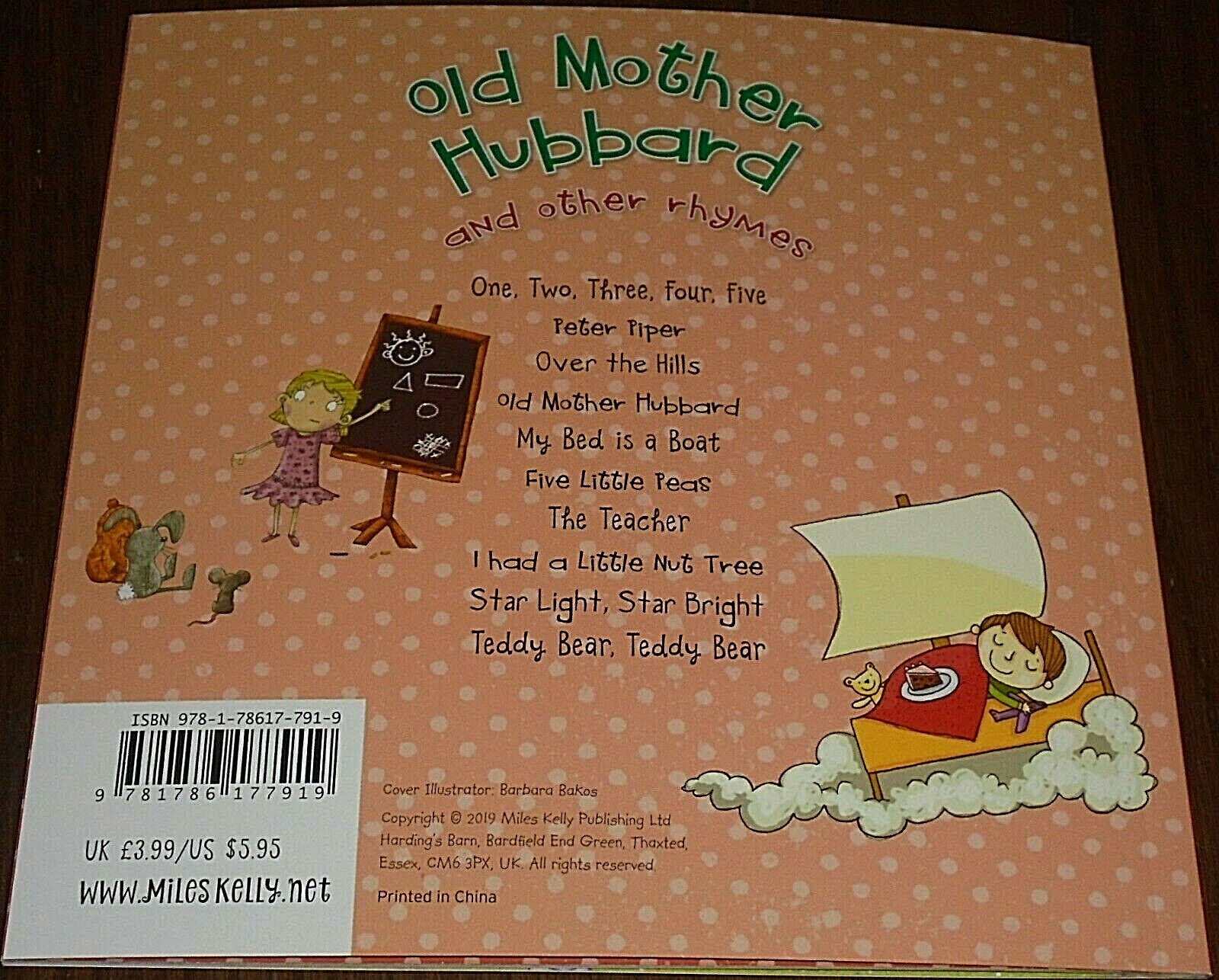 OLD MOTHER HUBBARD AND OTHER RHYMES BOOK (17cm X 17cm) 2019 BRAND NEW