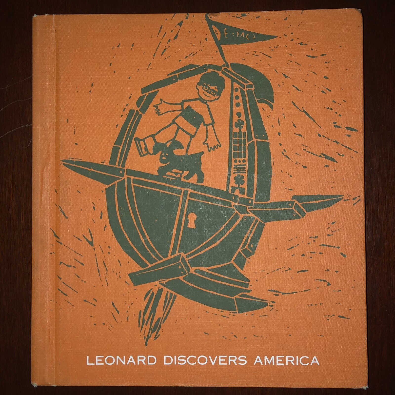 Leonard Discovers America Columbus Textbook Picture Book Vintage Classroom 1965