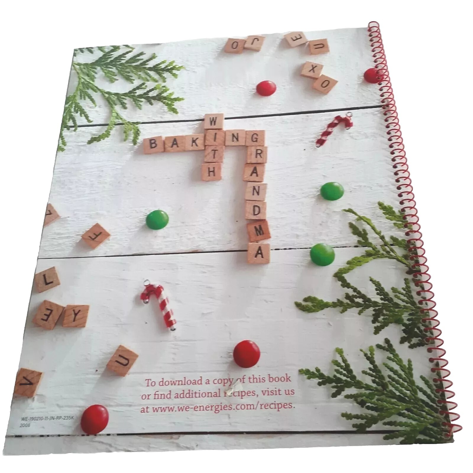 2019 WE Energies Cookie Book, 90th Anniversary Edition, Wire Spine, SC