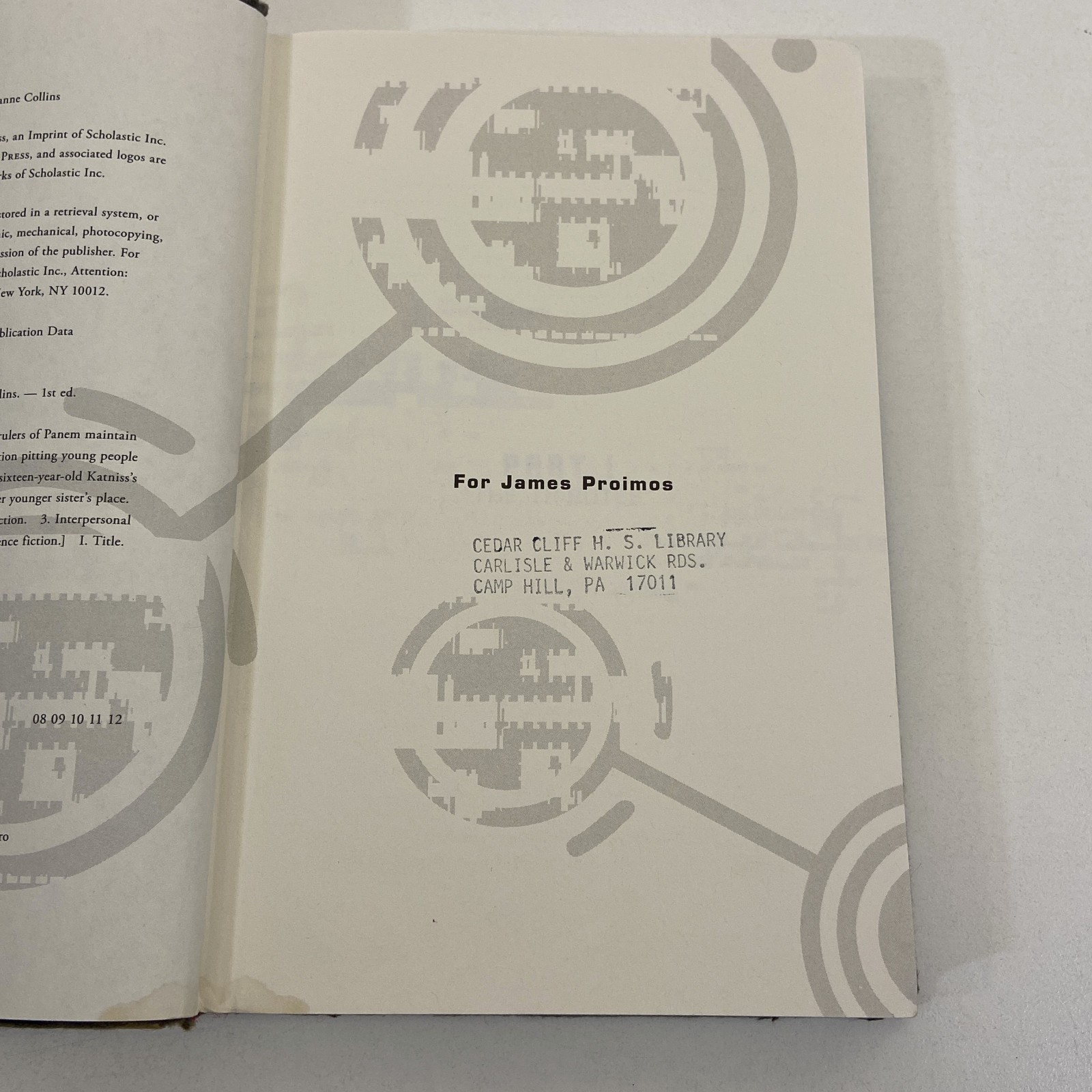 Suzanne Collins Hunger Games 1st Edition & Printing 2008 Ex-Library Hardcover
