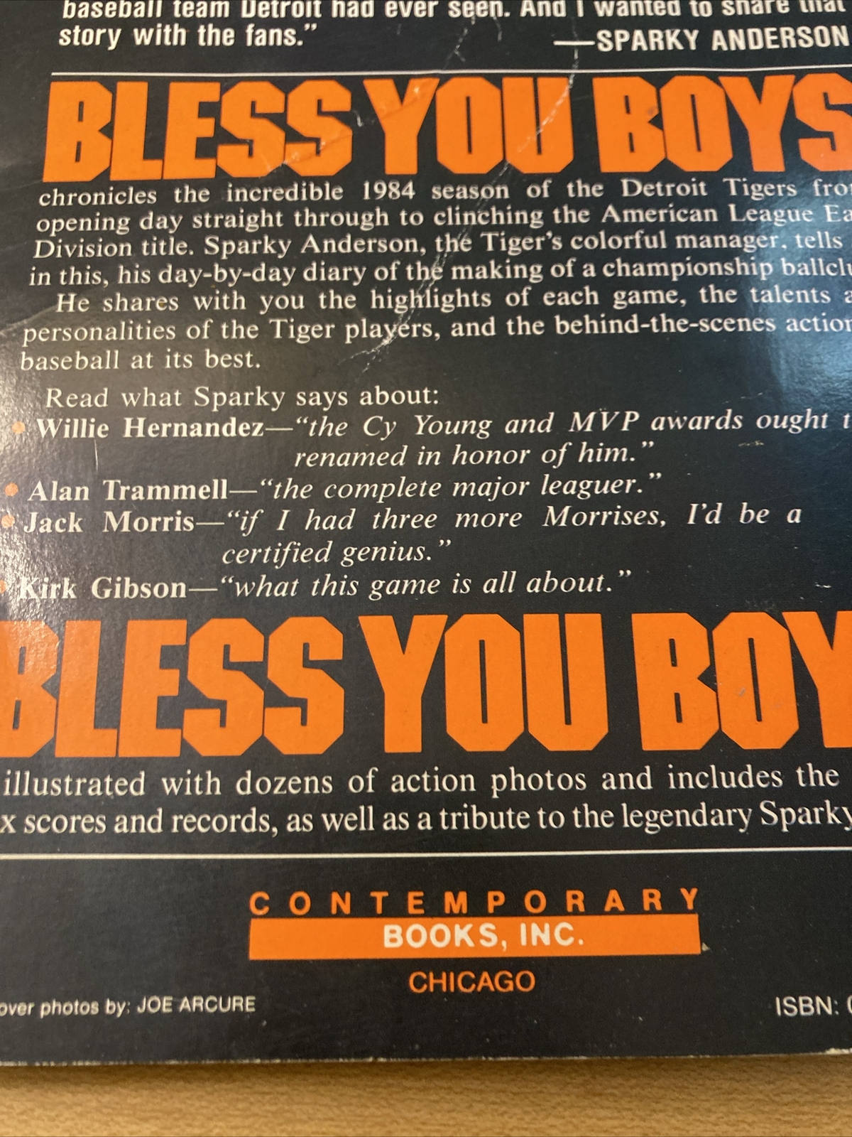 Bless You Boys Signed Sparky Anderson: Diary of the Detroit Tigers’ 1984 Signed