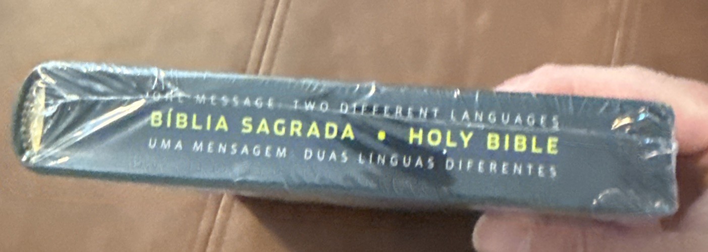 NIV BIBLE BIBLIA BILINGUAL ENGLISH/PORTUGUESE NIV Nova BLK Leather SEALED