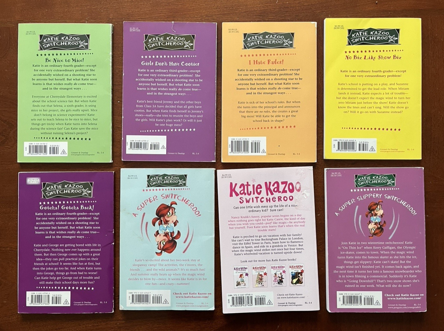 Lot of 8 Katie Kazoo, Switcheroo books by Nancy Krulik – PB