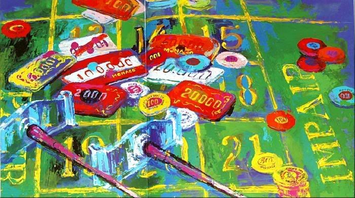 MONTE CARLO CHASE by LeROY NEIMAN ILLUSTRATED MYSTERY 1st PRINT Lightly Hurt!