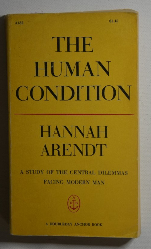 Hannah Arendt – The Human Condition. Anchor Books. Edward Gorey, Leonard Baskin
