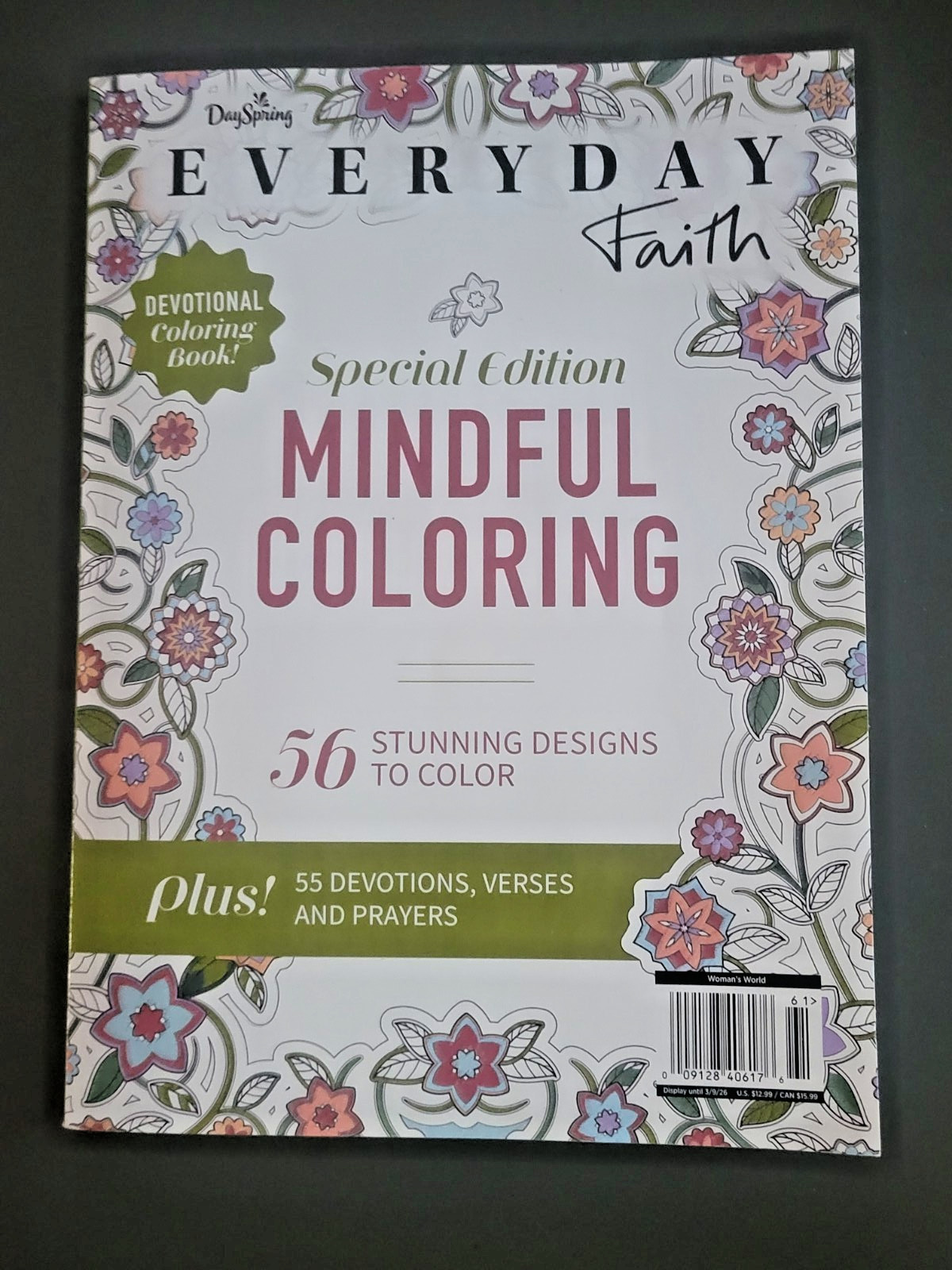 Special Edition Mindful Coloring – Everyday Faith-55 Devotions, Verses & Prayers