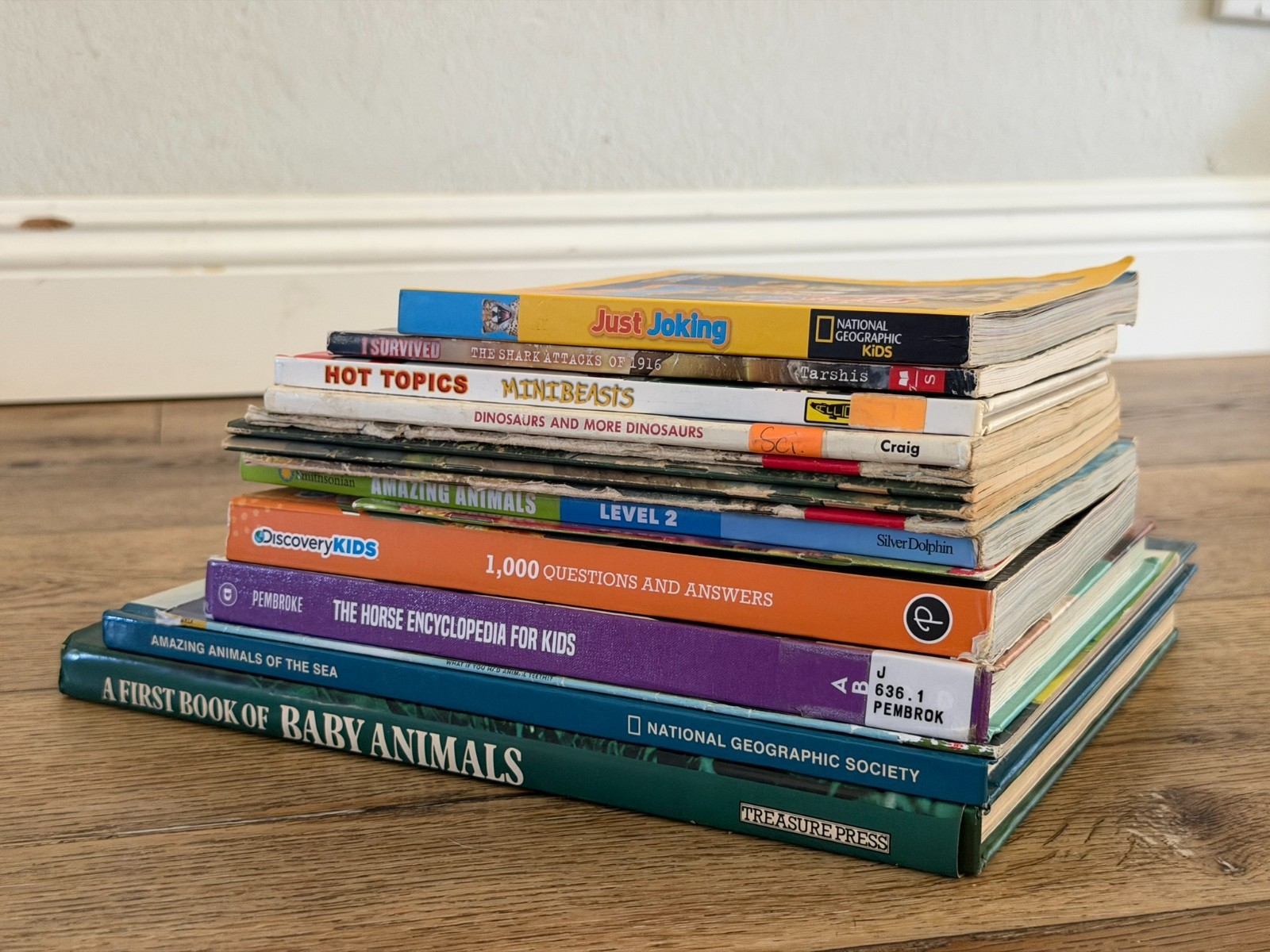 Lot of 15 Children’s Animal animals Picture Books Homeschool Sharks, Reptiles…