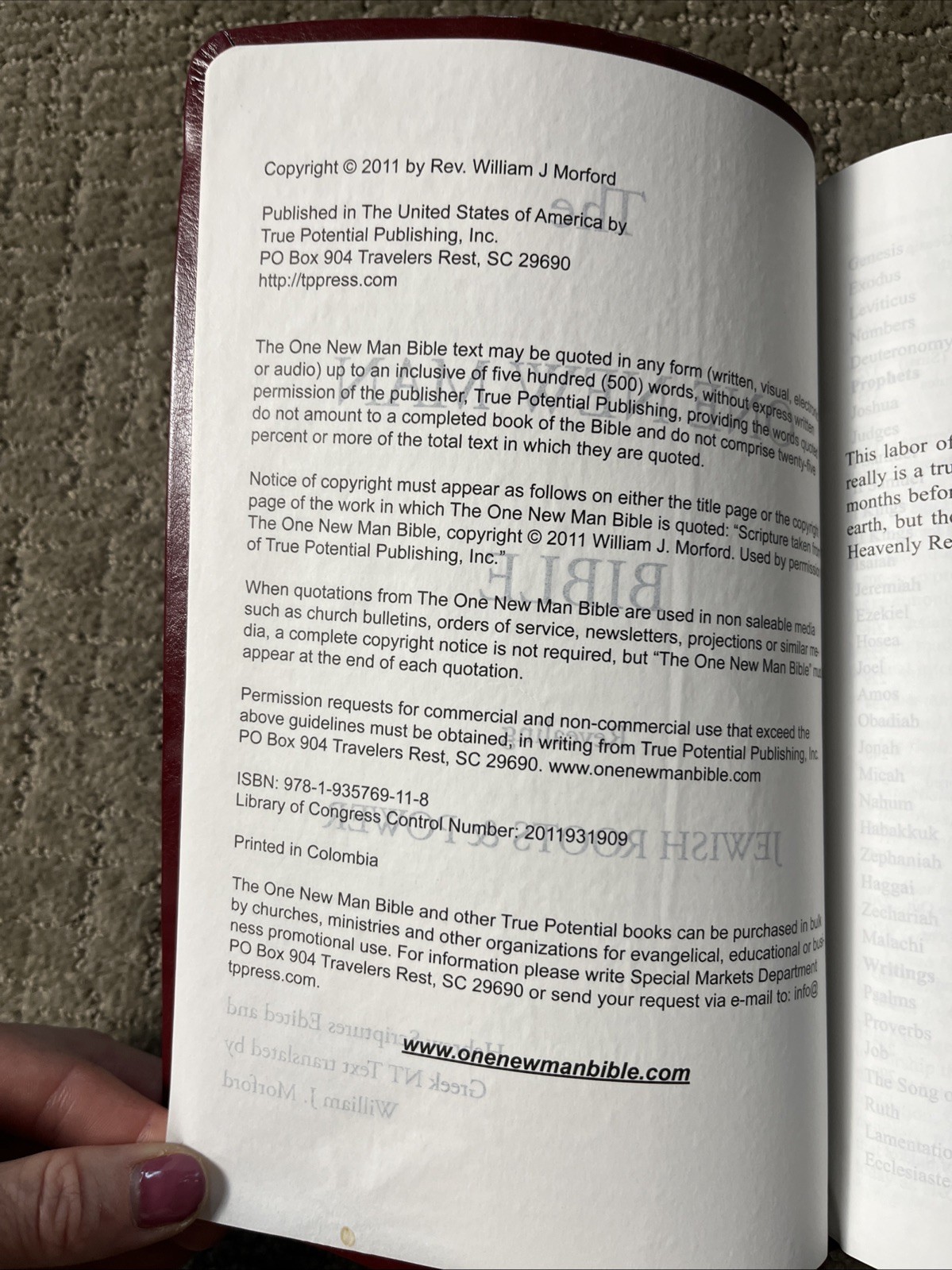 One New Man Bible Revealing Jewish Roots And Power Rev William J Morford 2011