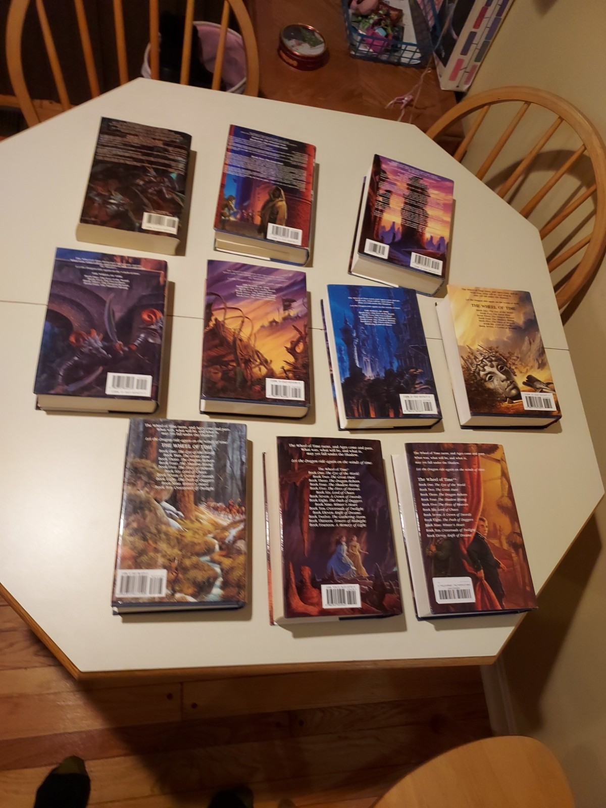 Wheel of Time Lot 8 bks, 6 signed most 1st print Robert Jordan condition varies