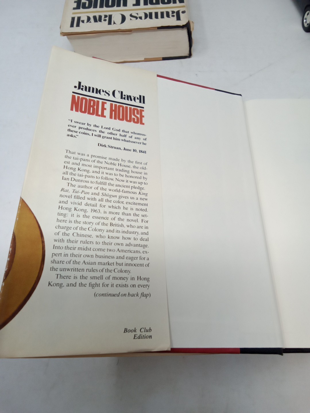 James Clavell Shogun 2 Noble House Hardcover Book Club Edition Volume 1 & 2 Lot
