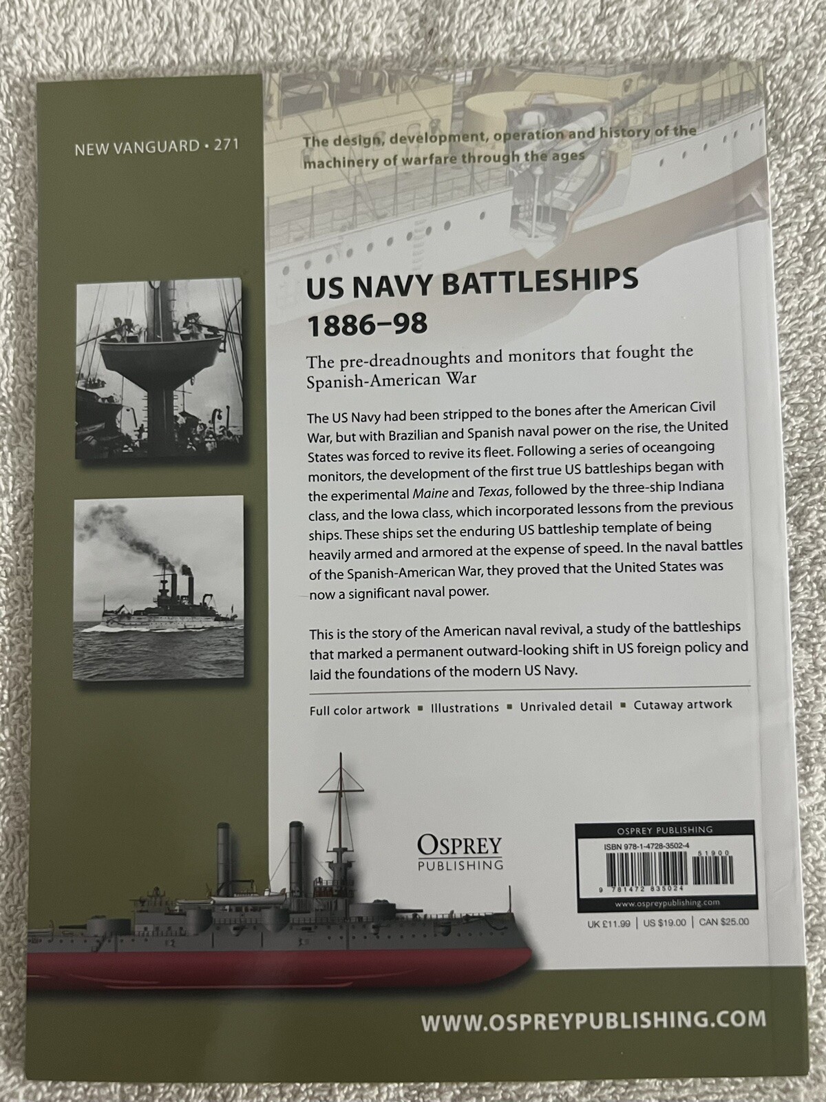 New Vanguard Ser.: US Navy Battleships 1886-98 : The Pre-Dreadnoughts and…