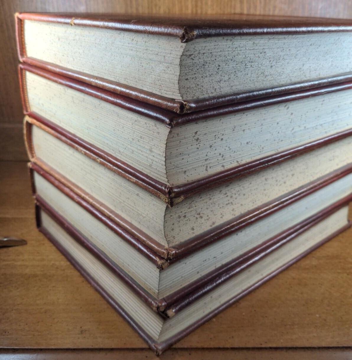 Lot of 5 Vtg American History Culture Books Leather J.G. Ferguson Publishing Co.