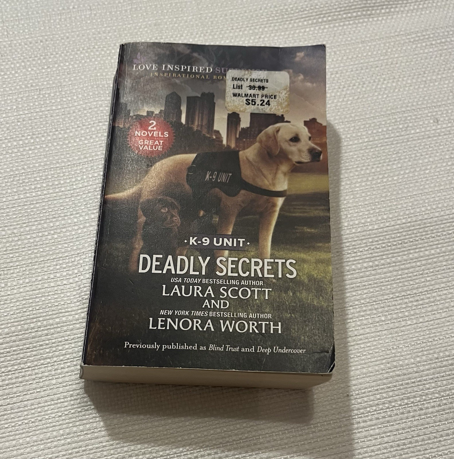 Lot of 7 Love Inspired Suspense Paperback Books Inspirational Christmas & K-9