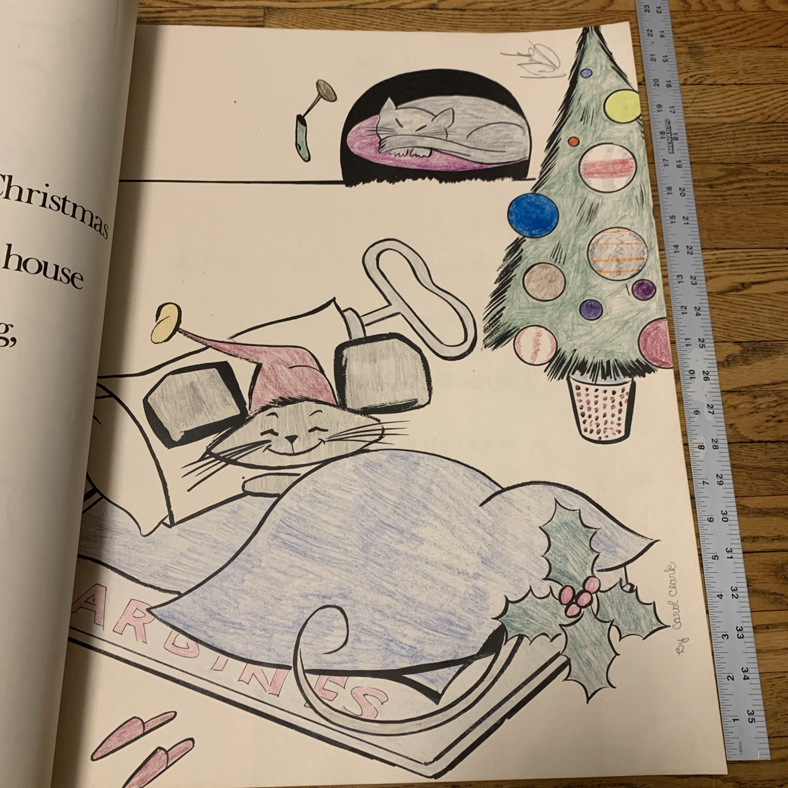 Vintage 1974 The Night Before Christmas Story Coloring Book Giant Size
