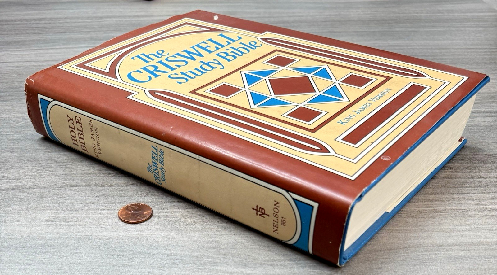 Criswell Study Bible 1979 Thumb Indexed; Blue Hardcover Dust Jacket; Nelson 851