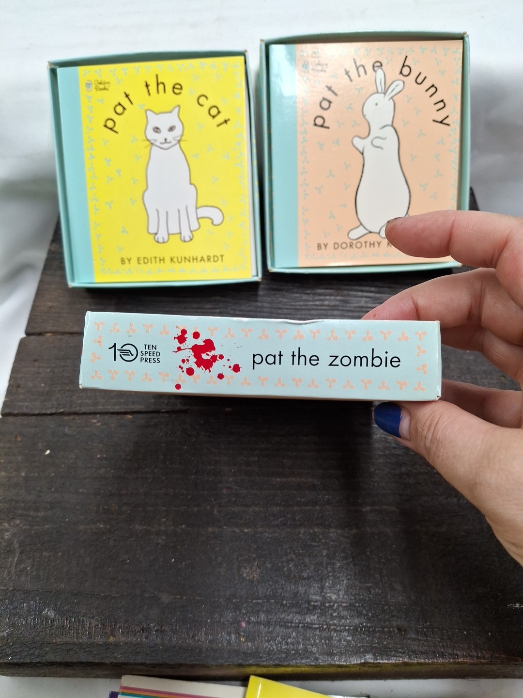 Lot Of 3 Pat The Cat ,Bunny,Zombie Golden Books & Ten Speed Press