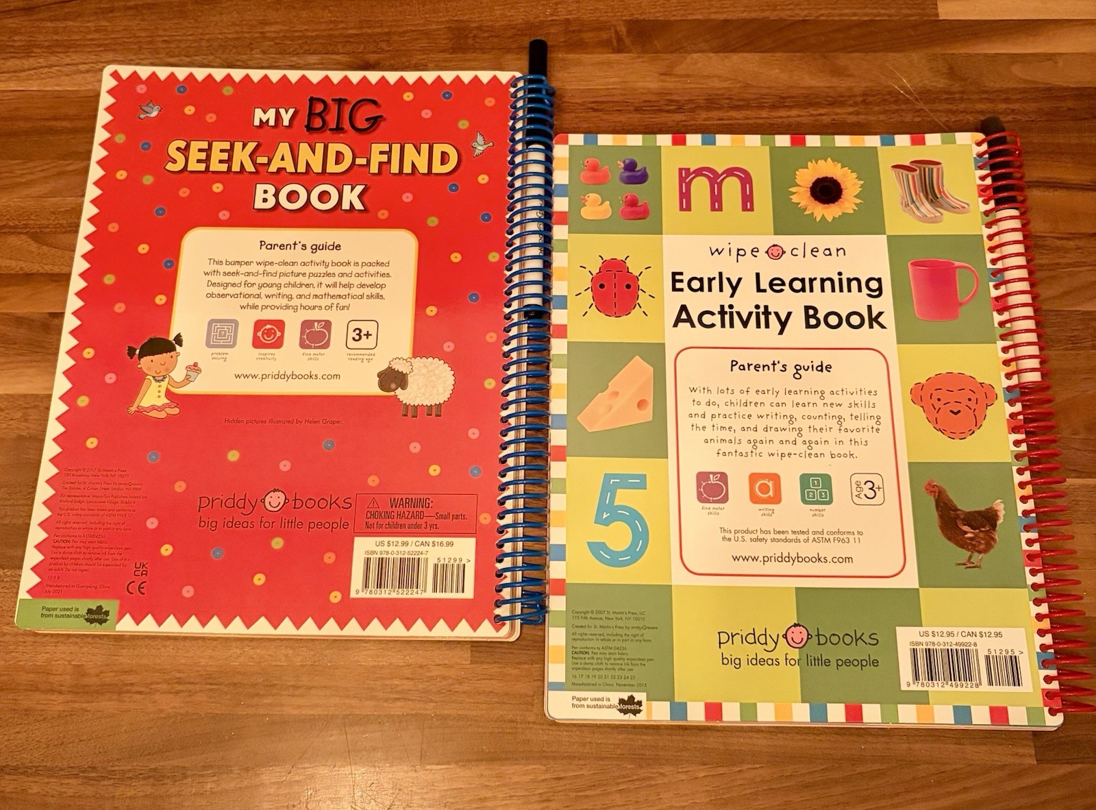 Lot 6 Kids PRIDDY Wipe-Clean &MAGIC-INK Workbooks Learn-to-Write Dry-Erase Reuse