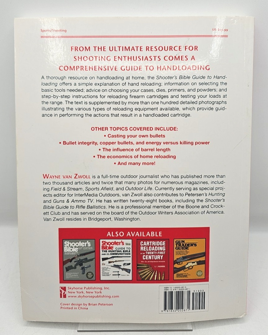 Shooter’s Bible Guide To Handloading Wayne van Zwoll Paperback