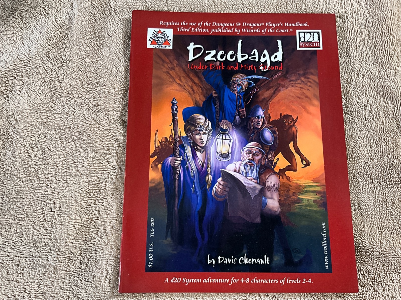 D20 Dzeebagd Under Dark & Misty Ground RPG Book Troll Lord 2001 PB