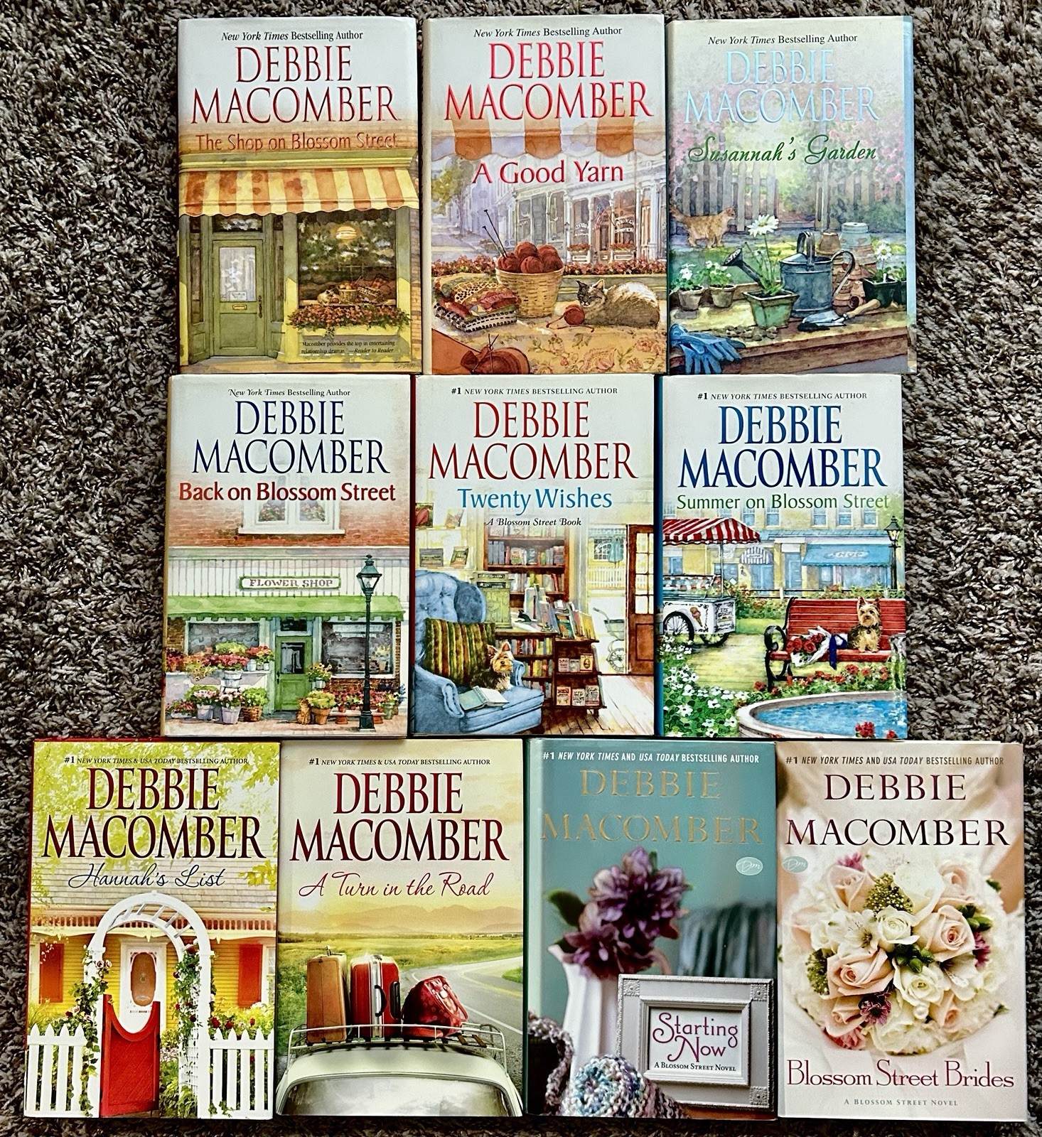 Complete BLOSSOM STREET Series #1-10 ALL Hardcover 1st Edition Debbie Macomber