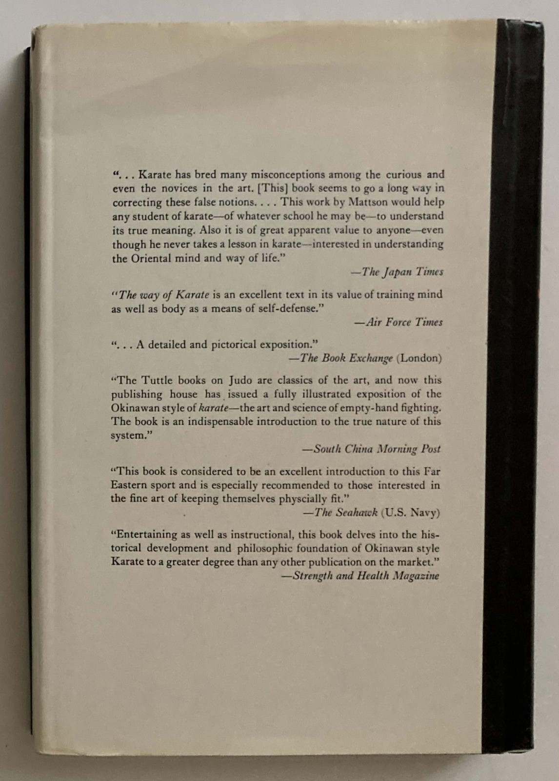 VTG The Way of Karate George E Mattson HC DJ 1st Ed 1963 1974 Print Martial Arts