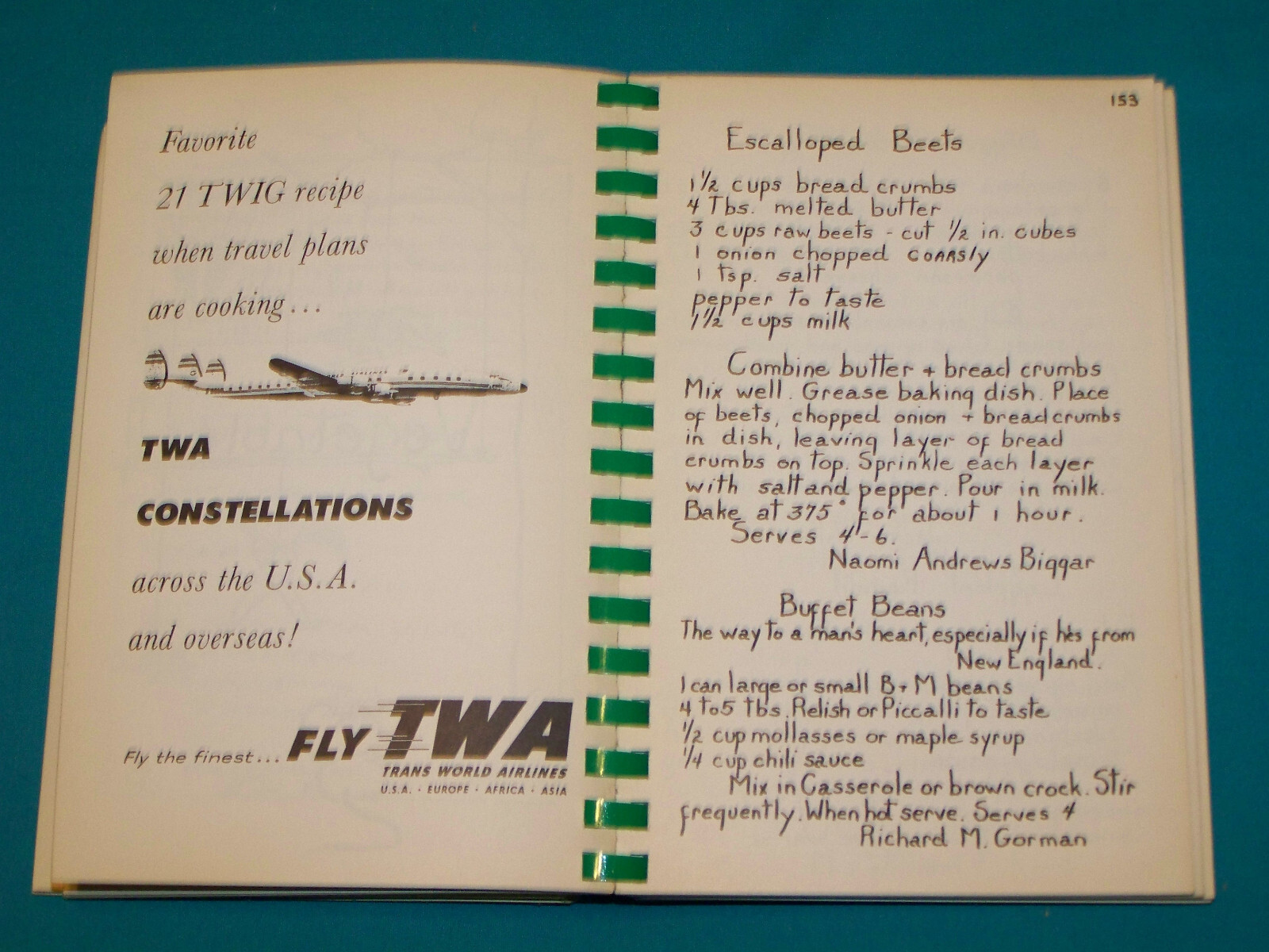 The Twig Cook Book The Twenty-One Twig Rye, New York 1956 NY