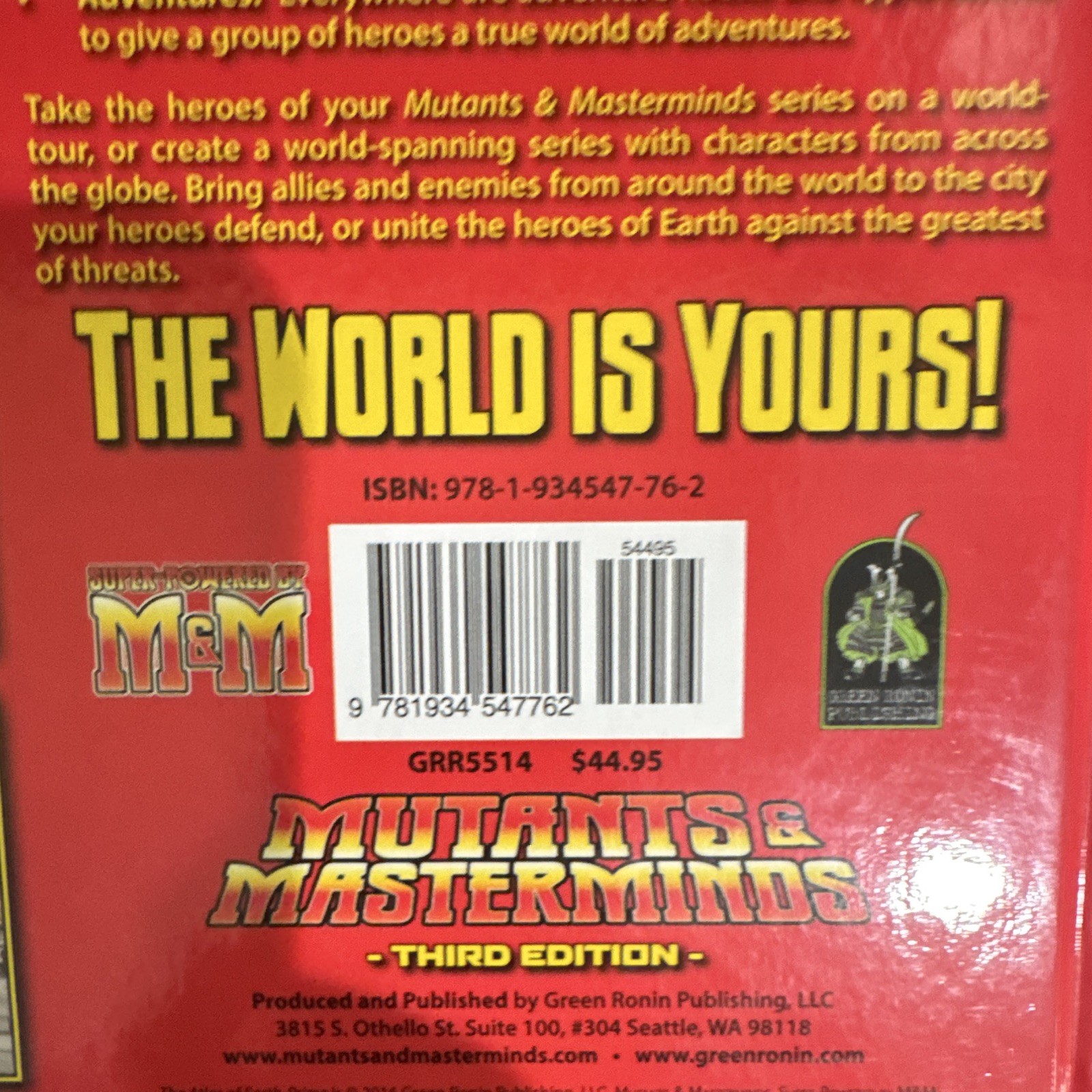 Green Ronin Mutants & Masterminds Atlas of Earth-Prime Sourcebook HC 2017 3E